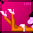 Animated pixel art contact sheet showing a character in various poses against pink background with text elements.