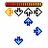 Pixelated digital icon with blue diamond-shaped elements, orange and black symbols, a red-to-yellow gradient bar, and light blue text reading '24 / 7' and 'DDR'.
