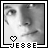 Black-and-white pixelated portrait of a person with subtle facial expression changes , each labeled 'JESSE' below and featuring a heart symbol