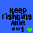 Blue background with black pixelated text reading 'Keep righting Allie' and two small icons, one green heart icon appears in the rightmost frame.