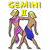 Two pixelated figures in a dance pose under 'GEMINI II' text, with green 'Original Icons .com' on dark background.