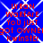 Blue background with white chain-link pattern overlaid by red pixelated text reading 'URBAN WARFARE YOU JUST GOT OWNED KWINSTER' in two identical vertical