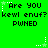 Green background with repeated pixelated text 'Are YOU kewl enuf? PWNEO' and white star-like symbols in two