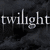 A composite image with 'twilight' text, a group of people, and hands holding a red apple.