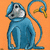 Blue monkey with silver face sits against orange background, holding yellow object while text reads "Look its Sebastian Telfair!".
