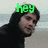 Two side-by-side pixelated images of a person with dark hair wearing black clothing, each displaying green text above the head.