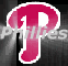 Animated pink 'P' logo with white outline and gradient fill, displayed over a dark background with faint gray text.