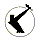 Black arrow-shaped figure in various orientations within circular or oval outlines on gray background.