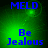 Blue text 'MELD' and 'Be Jealous' on green gradient background with pixelated glow effects.