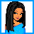 Pixel art contact sheet showing a female character's full body in multiple frames with partial text below.