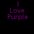 Four purple text and shape arrangements on black background with varying 'Love' and 'Purple' placements.