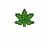 Pixelated green cannabis leaf on white background next to pixelated text 'GREEN IS NOT YOUR COLOR' on solid green background.