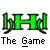 Green pixelated text 'hHh' above black pixelated text 'The Game' on white background.