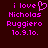 Pixelated text in bright pink on dark red background with a heart symbol replacing 'love' in the first line.