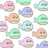 Pixelated whale icons in pastel colors arranged in a with blue text reading SAVE THE WHALES!! on a white background