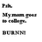 Pixelated grayscale icon with four lines of text reading 'Poke My name is Bubba' on a white background.