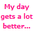 Pink pixelated text on white background with a pink heart symbol, conveying romantic sentiment about being the only one on someone's mind.