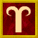 A square icon with a golden border shows a light beige ram's head symbol on a red textured background, next to green text reading 'Original Icons .com' on dark green.