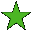 Green star-shaped icons in various orientations and shades displayed on a gray background.