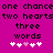 Pixelated text and heart icons on a solid magenta background with two identical side-by-side layouts.