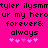 Pixelated text on bright pink background with two identical sections of repeated phrases and heart symbols.