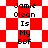 Red and white checkered background with pixelated text reading "Jamie Olean Is My BBF" in two distinct patterns.