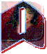 Animated sequence of a woman with dark hair in a red garment against a red background, framed by a white vertical bar and changing border shapes.