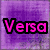 Four distinct pixelated text and shape icons arranged in a on purple backgrounds with varying patterns