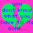 Two identical green heart-shaped speech bubbles on a bright pink background, each containing blue pixelated text reading "you dont know what you have till itshave till its GONE....".