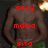 Pixelated image with red text reading 'sexy momo sito' overlaid on a dark brown circular shape against a pixelated background.