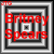 Red text reading "Britney Spears" overlaid on a black-and-white concentric square pattern with a red circular overlay in the second frame.