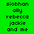 A static image displays a of text entries on a green background with blue highlights, showing names and phrases in pixelated font