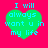 Four identical green heart-shaped icons with cyan text on a bright pink background, each displaying the phrase "I will always want u in my life".