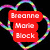 six distinct buddy icons featuring names in colored text boxes with heart motifs and varied backgrounds