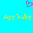 Pixelated cyan background with pink heart symbol above yellow text reading 'Ayy baby Ayy baby' in two identical groups.