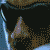 A pixelated face wearing dark sunglasses with a triangular nose, showing sequential brightness changes across six