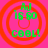 Four identical circular icons with red concentric rings on a pink background, each displaying green text "AJ is so COOL!" in a pixelated font.