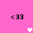 Pixelated <33 symbols and heart shapes on a pink background with white and light pink hearts.