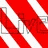 Four distinct display stylized text on colored backgrounds with diagonal white stripes