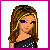 A 4x3 contact sheet of an animated AIM buddy icon featuring a pixelated doll character with blonde hair, blue eyes, and a black outfit, alongside text frames spelling "sweet as suga" in stylized fonts.