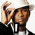 A four- shows a person in a white hat adjusting it with both hands, with text overlays reading 'I', 'Love', and 'Usher'