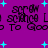 Purple background with cyan plus signs and repeated black text reading 'scraw scrawl I To Goo' in a pixelated style.