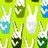 Pixelated static image of multiple stylized figures with light-colored limbs and dark bodies against a bright green background.