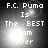 Pixelated text reads "F.C. Puma Is The BEST Team Ever" over a dark background with a bright central light effect.