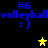 Blue text and yellow stars on black background with repeated elements in two