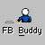 Pixelated character in blue shirt with white head, interacting with gray object and golden item