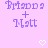 Pixelated purple text on light pink background with two white heart symbols at bottom, static image.