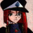 A pixelated anime-style character with red hair and a police hat appears on the left side of a contact sheet, while the right side displays "Anime IM" text above a stylized signature against a black background.