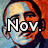 Four- of a person's face with text overlays: 'Nov.', '4th', 'BABY!', and a neutral expression