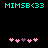 Two identical pixelated displays show cyan text above pink and purple puzzle-piece icons on black backgrounds.